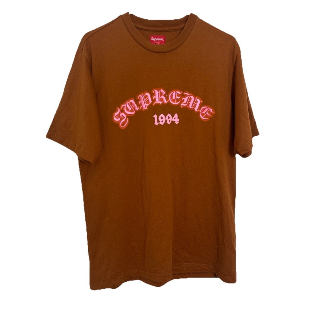 Rare Supreme Old‎ English Spell Out Burnt Orange/Pink Men's Size M -Excellent-